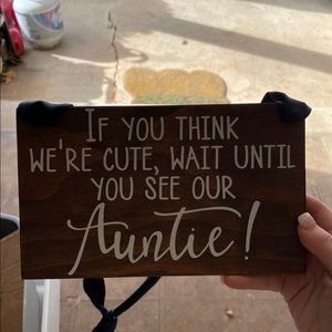 Auntie wedding sign